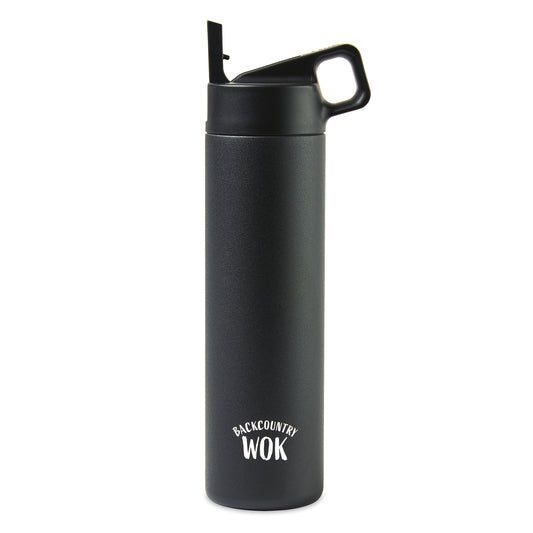 Black Powder MiiR® Vacuum Insulated Wide Mouth Leakproof Straw Lid Bottle - 20 Oz.