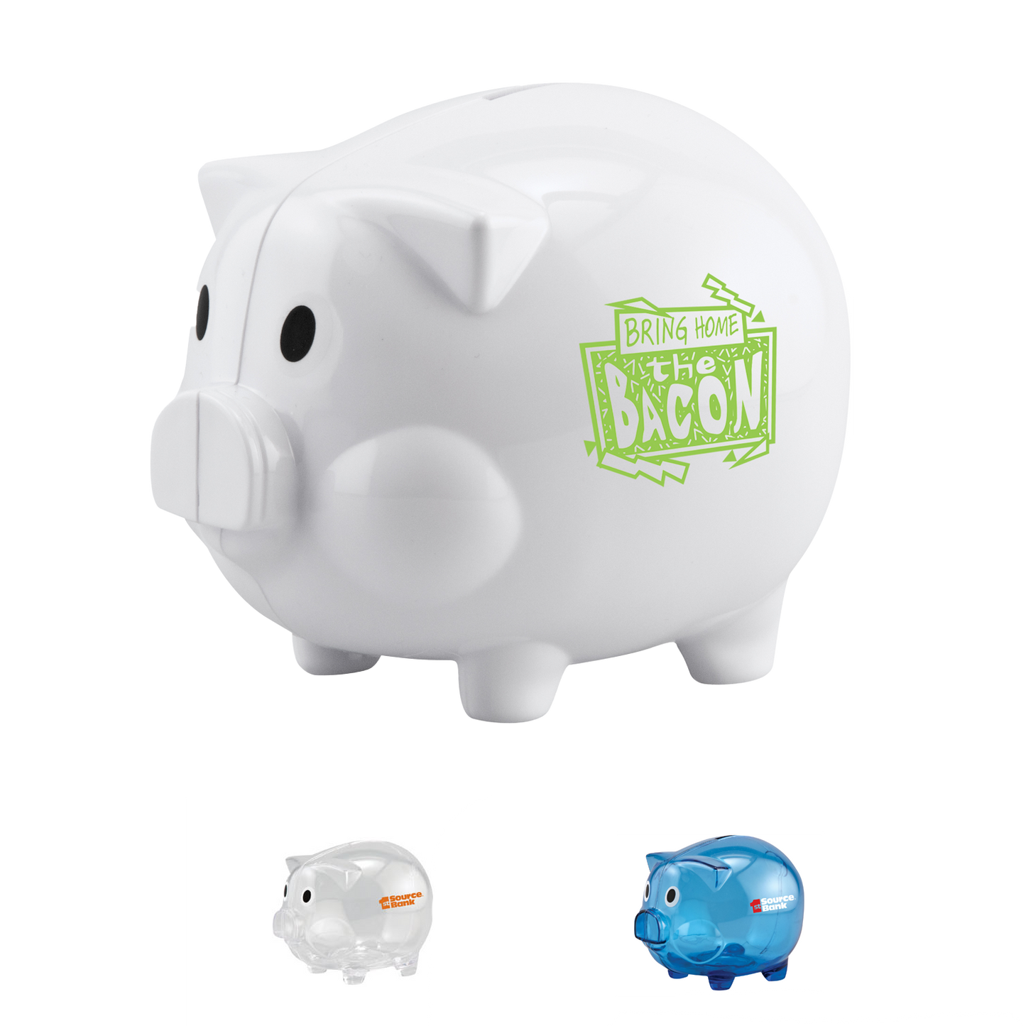 Blue Translucent Piglet Bank