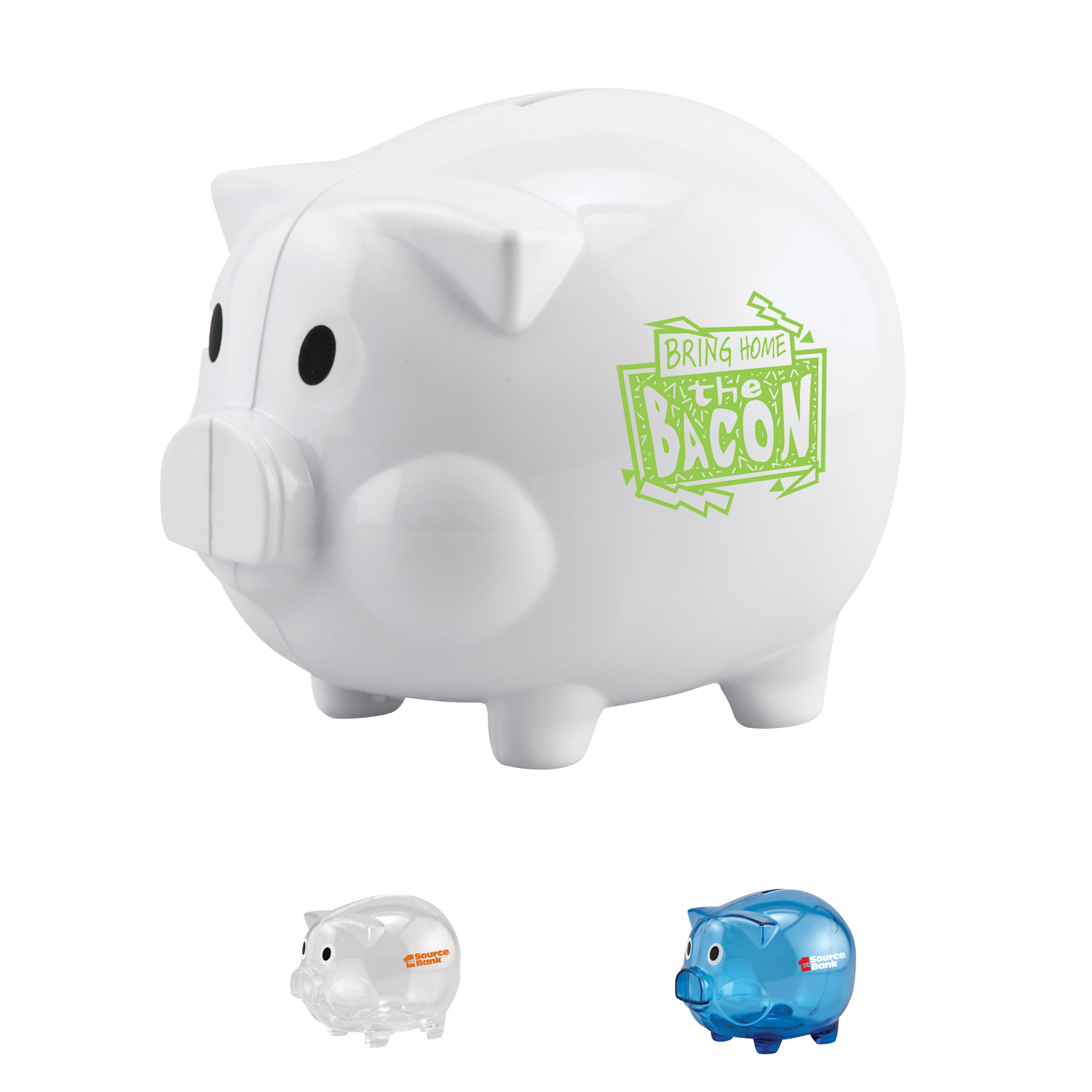 Blue Translucent Piglet Bank