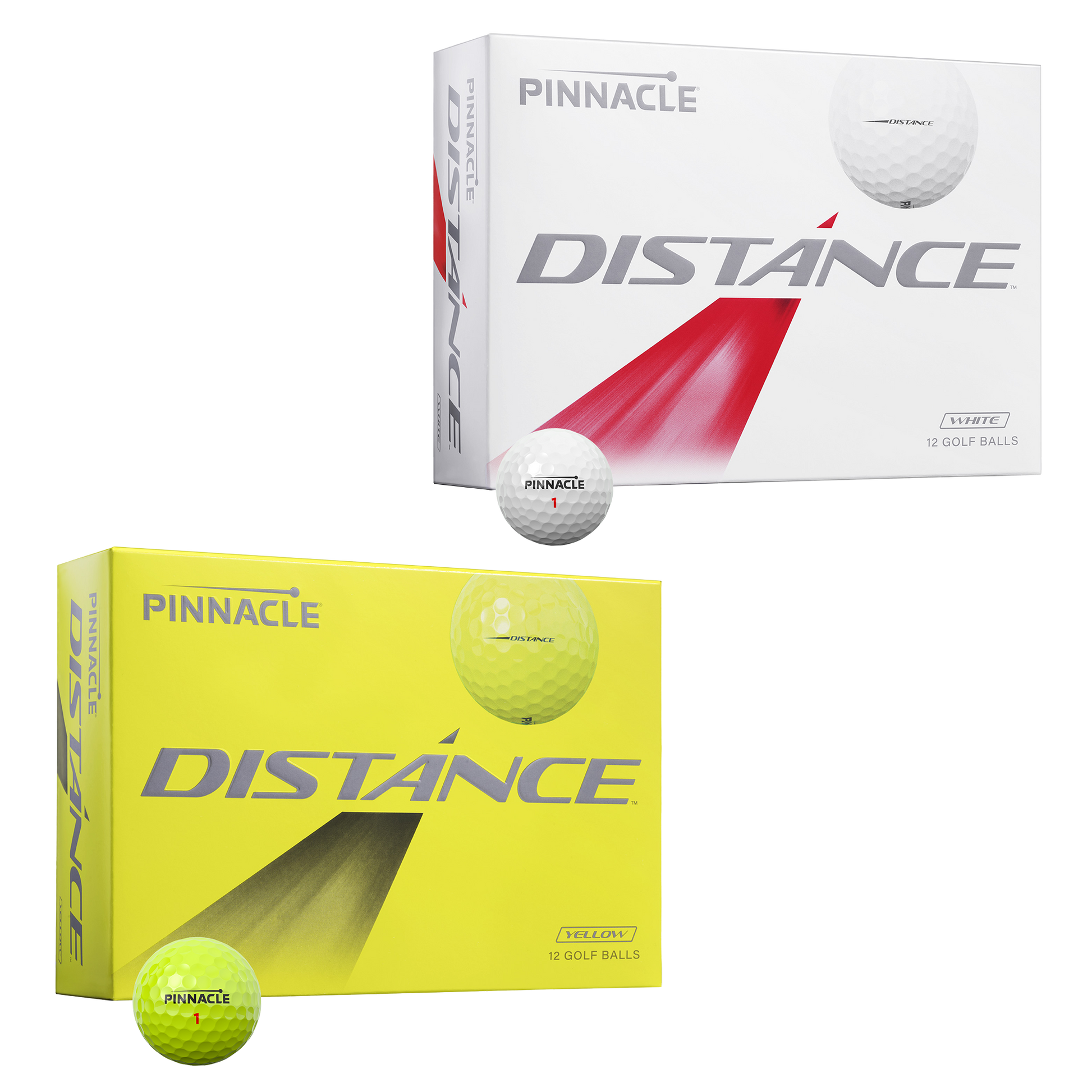 White Pinnacle Distance Golf Balls