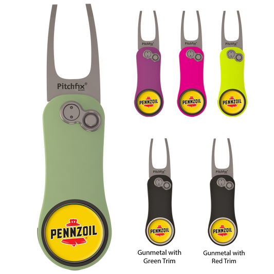 Gunmetal Red Trim Pitchfix Hybrid 2.0 Divot Tool