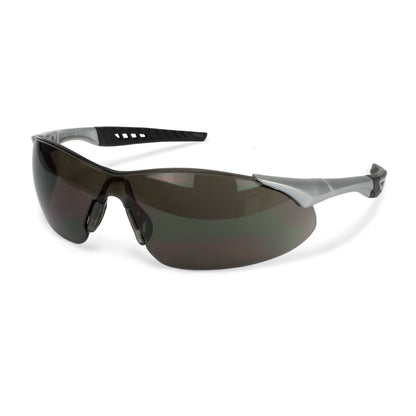 Rock™ Safety Eyewear - Silver Frame - Smoke Anti-Fog Lens