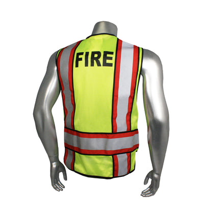 LHV-207-4C Class 2 Breakaway Vest - EMS - Green Trim - Green - Size 2X-4X