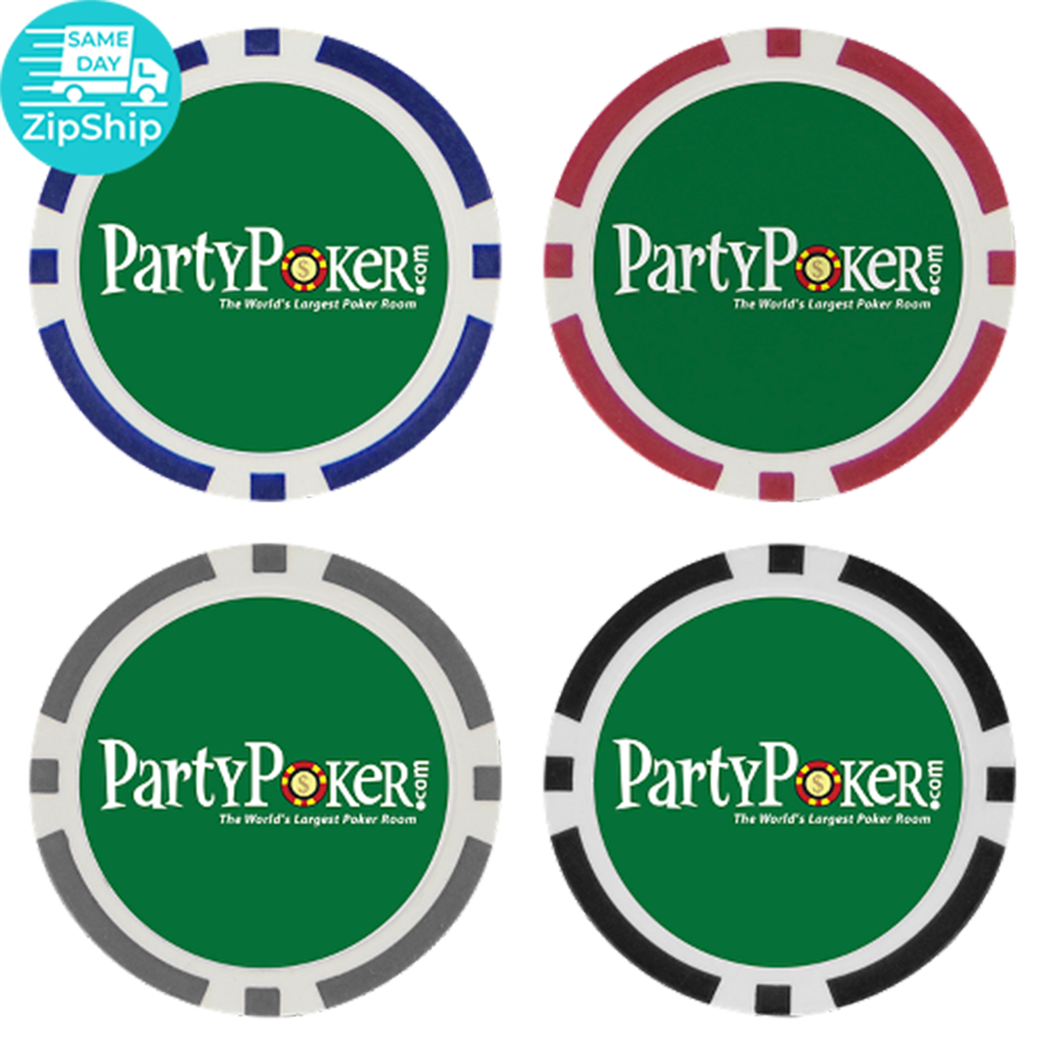 Black Poker Chip Ball Marker