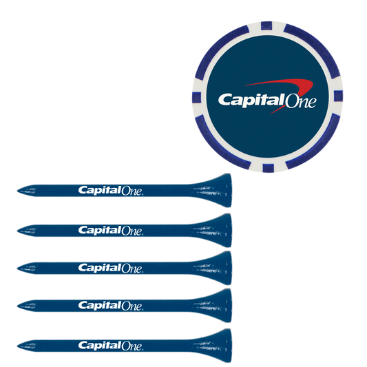 Poker Chip Ball Marker with (5) 2-3/4" Tees