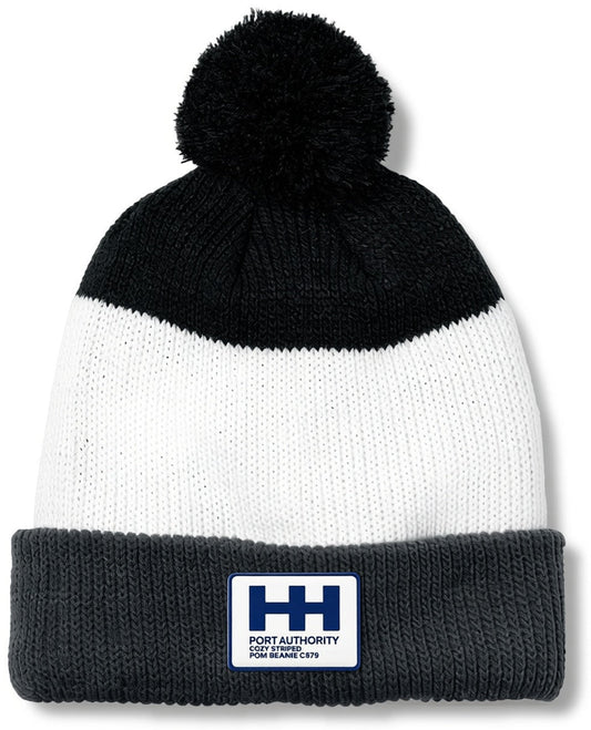 Port Authority Cozy Striped Pom Beanie C979