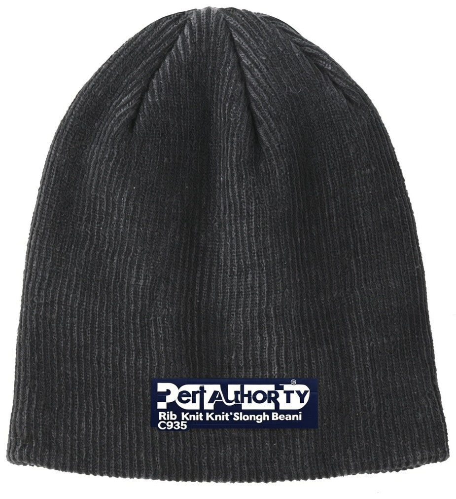 Port Authority Rib Knit Slouch Beanie. C935