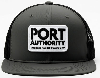 Port Authority Snapback Flat Bill Trucker Cap C407