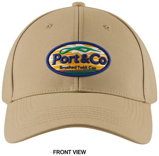 Port & Co Brushed Twill Cap. CP82