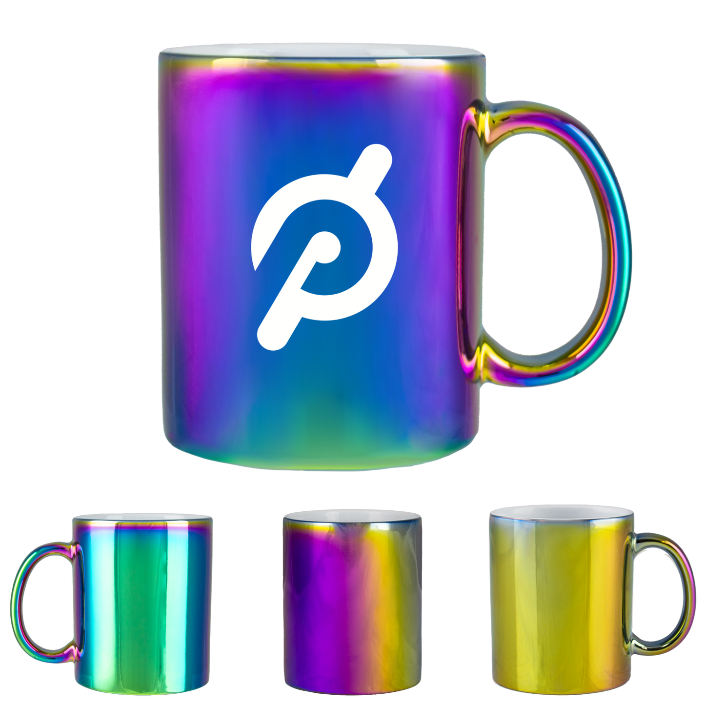 Rainbow Prism11 Iridescent Mug White Inner 11 Oz