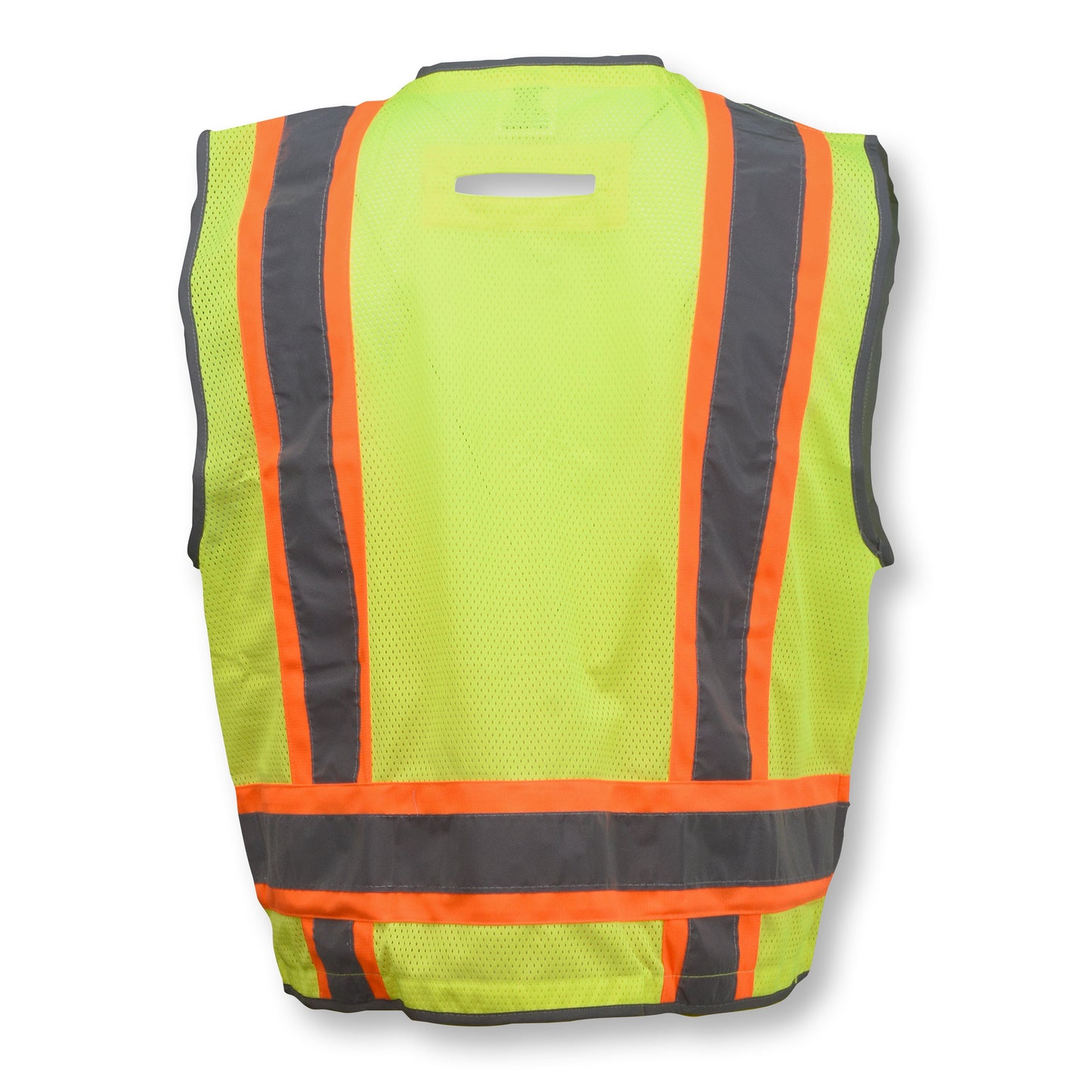 SV6H Type R Class 2 Heavy Duty Two Tone Mesh Surveyor Vest with Solid Pockets - Green - Size 2X