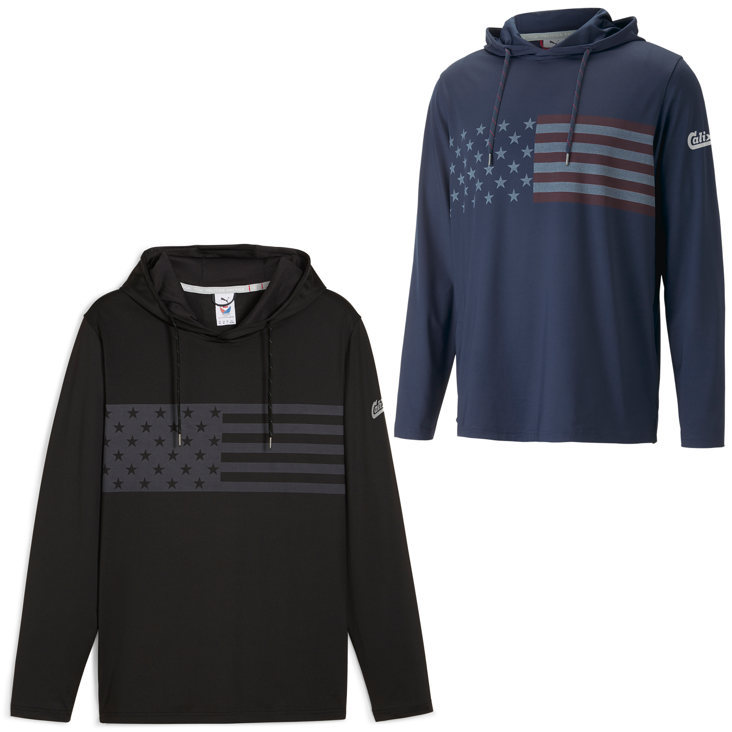 Black Puma Volition Mens Star Stripe Hoodie  - S