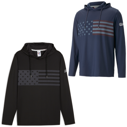 Black Puma Volition Mens Star Stripe Hoodie  - S