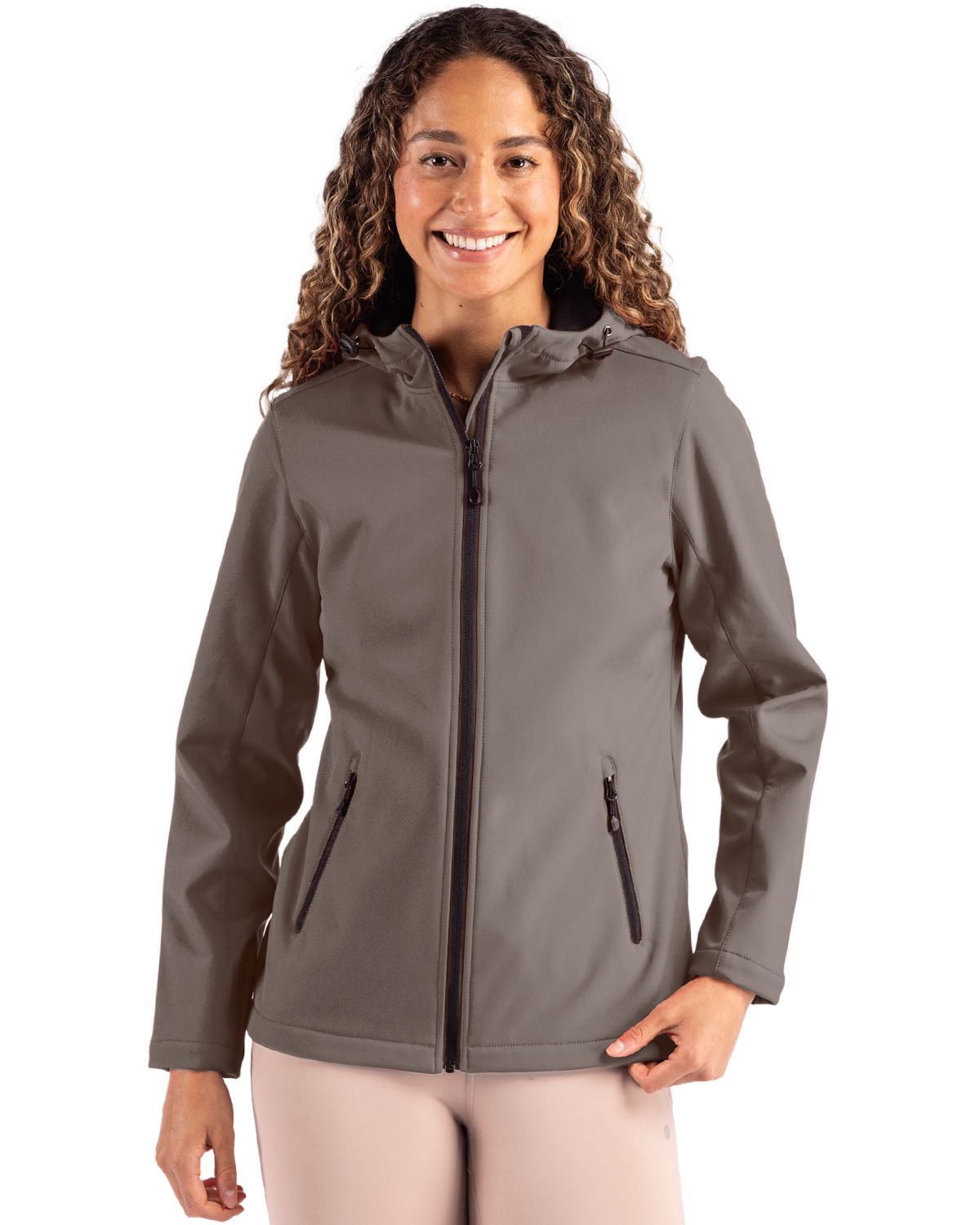 Clique Tempo Recycled Stretch Softshell Womens Hooded Jacket