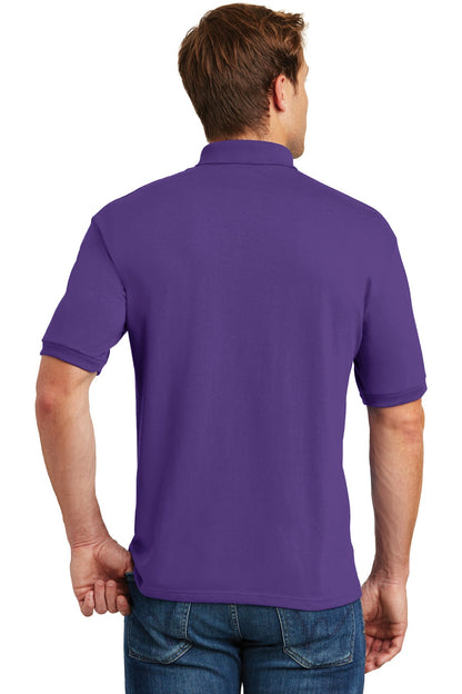 Purple Hanes EcoSmart - 5.2-Ounce Jersey Knit Sport Shirt 054X