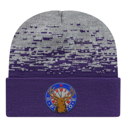 C A Static Pattern Knit Cap With Cuff