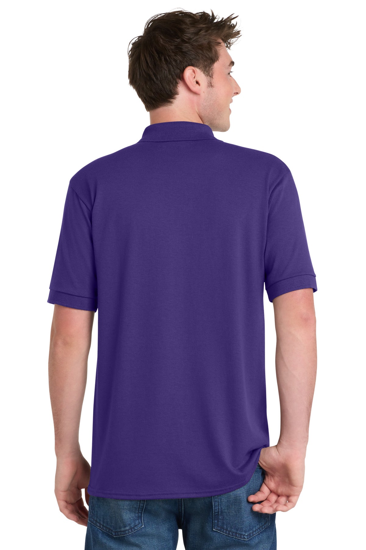 Purple Port & Company Tall Core Blend Jersey Knit Polo. KP55T