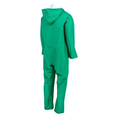 I96ACA Economy Chem Shield Coverall with Hood - Green - Size L