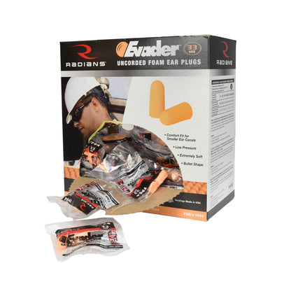 EVADER® 33 Disposable Foam Earplugs - Uncorded