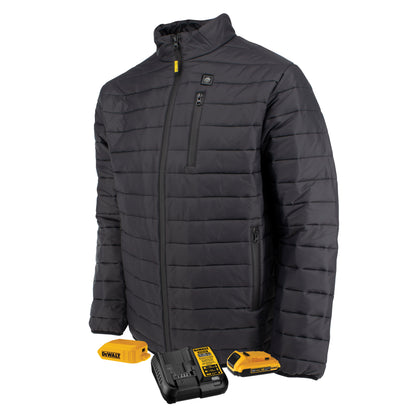 DCHJ093 Men's Heated Puffer Jacket Kit - Black - Size XL