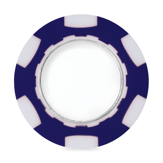 Navy/White Ahead Poker Chip with Ball Marker