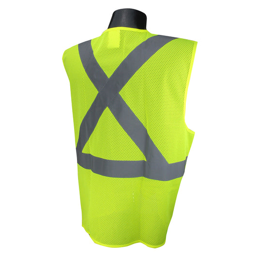 SV4X Economy Mesh X-Back Type R Class 2 Breakaway Safety Vest - Green - Size 2X