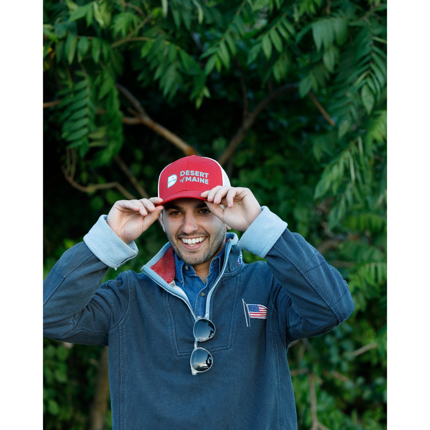 Scarlet/White Merrimack Hat Co.® Colt Trucker