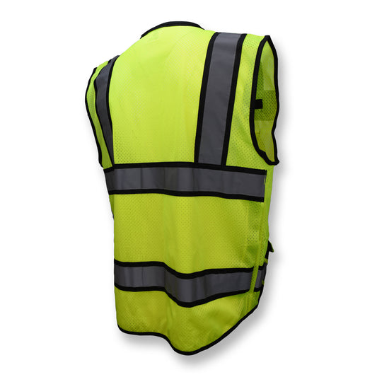 SV65 Type R Class 2 Heavy Duty Mesh Surveyor with Zipper - Green - Size 2X
