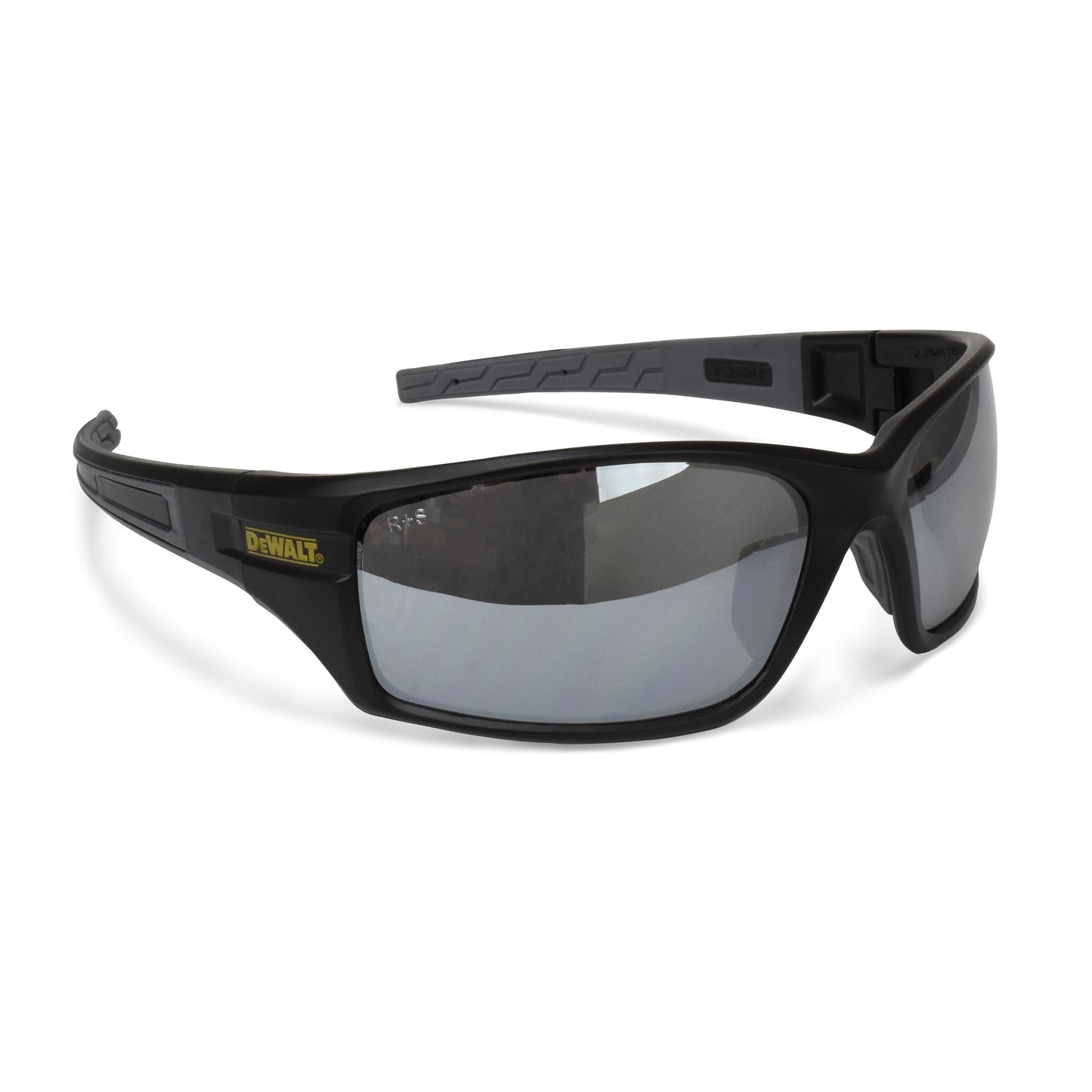 DPG101 Auger® Protective Eyewear - Black Frame - Silver Mirror Lens