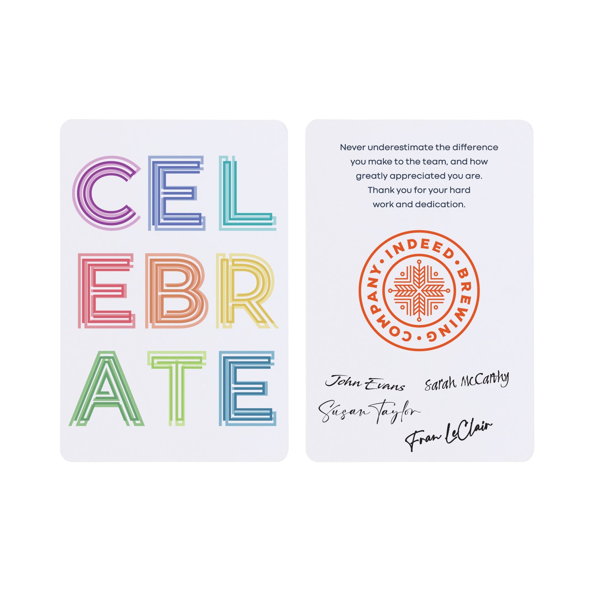 White Joyful Celebration Greeting Card