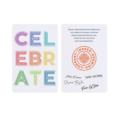 White Joyful Celebration Greeting Card