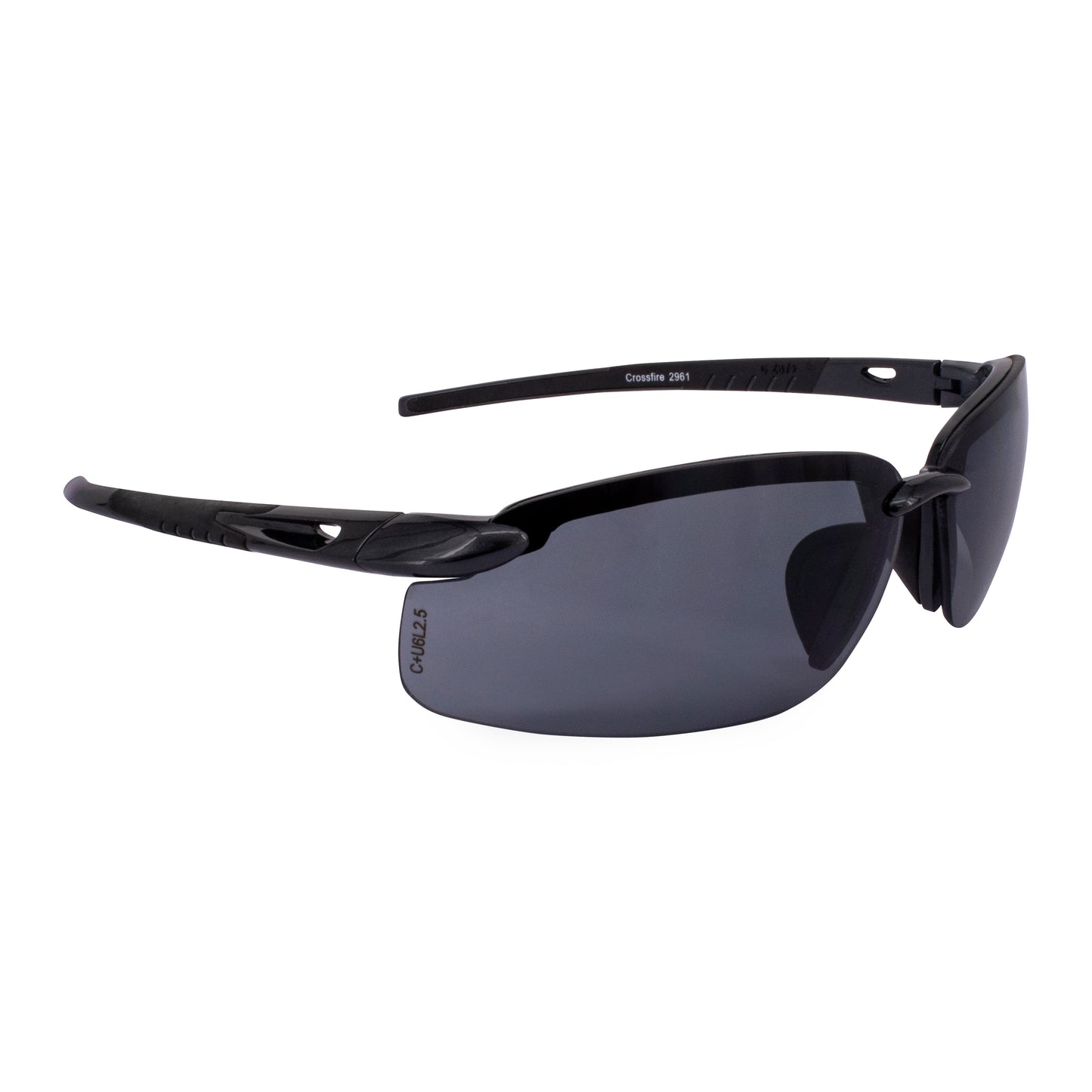 ES5 Premium Safety Eyewear - Pearl Black Frame - Smoke Lens
