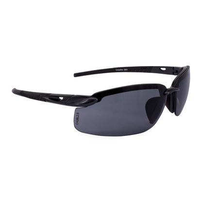 ES5 Premium Safety Eyewear - Pearl Black Frame - Smoke Lens