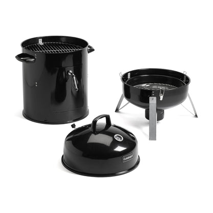 Black Cuisinart Outdoors® Vertical 16” Charcoal Smoker