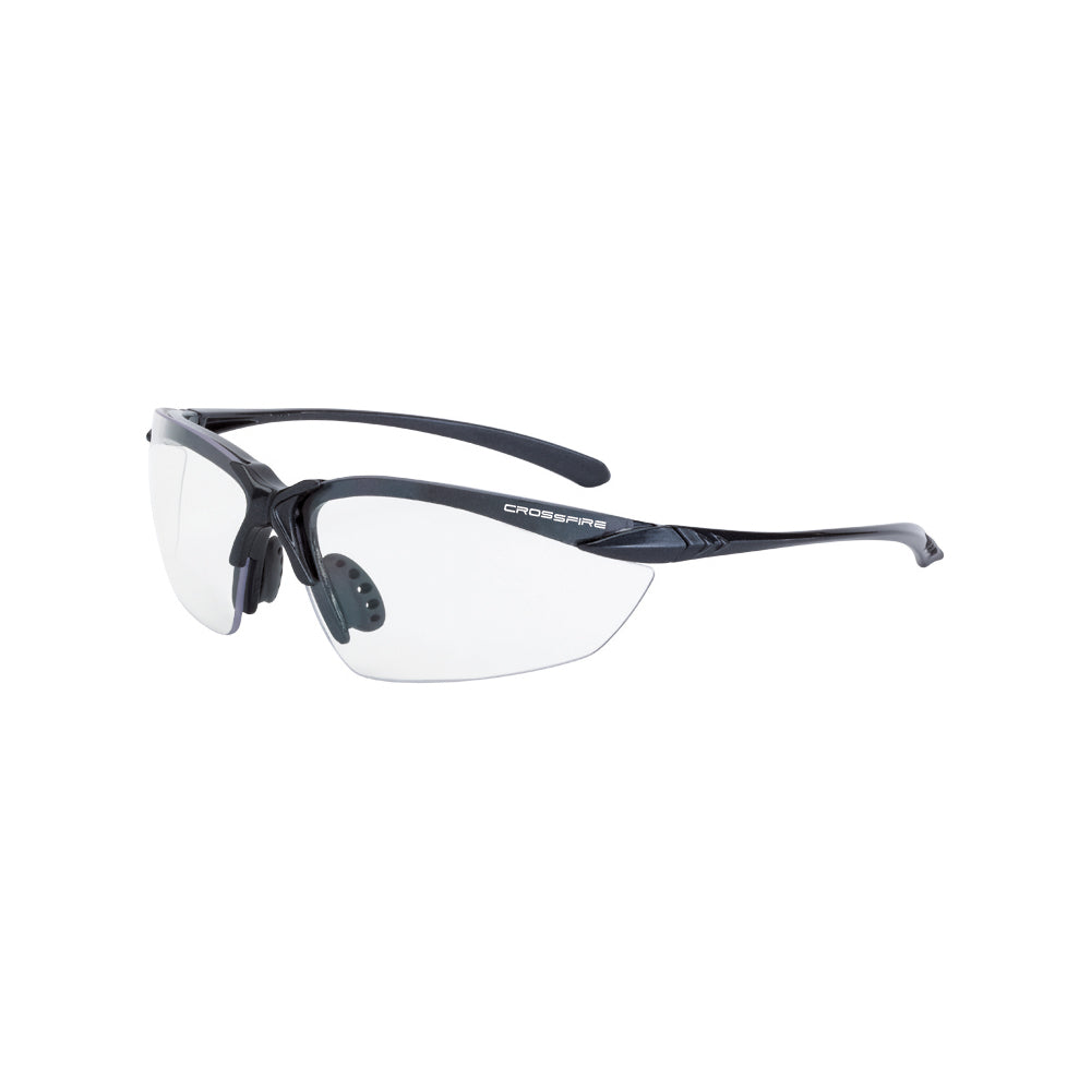 Sniper Premium Safety Eyewear - Matte Black Frame - Clear Lens
