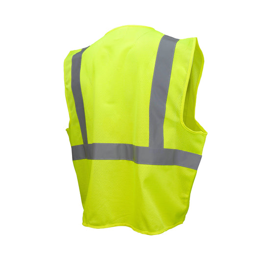 SV2Z Economy Type R Class 2 Mesh Safety Vest with Zipper - Green - Size 2X