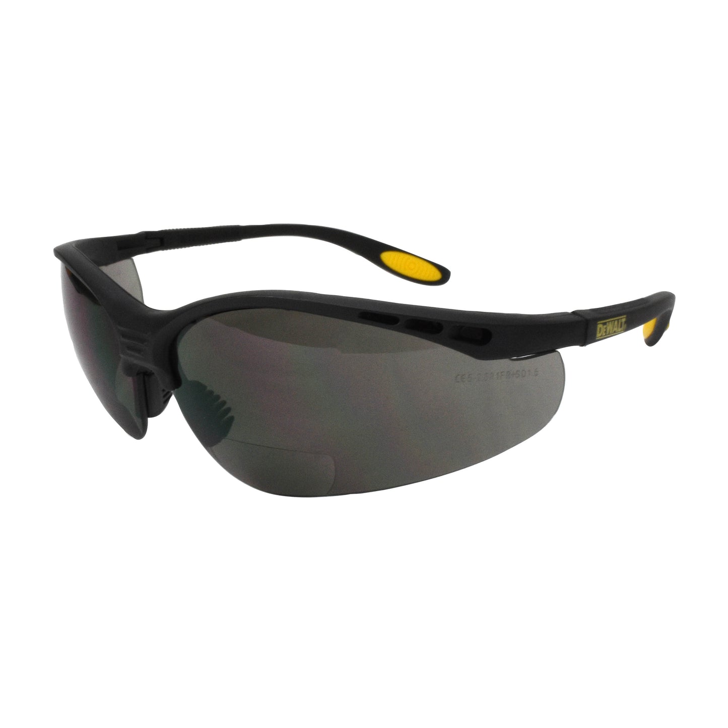 DPG59 Reinforcer RX™ Protective Eyewear - Black Frame - Smoke Lens - 2.5 Diopter