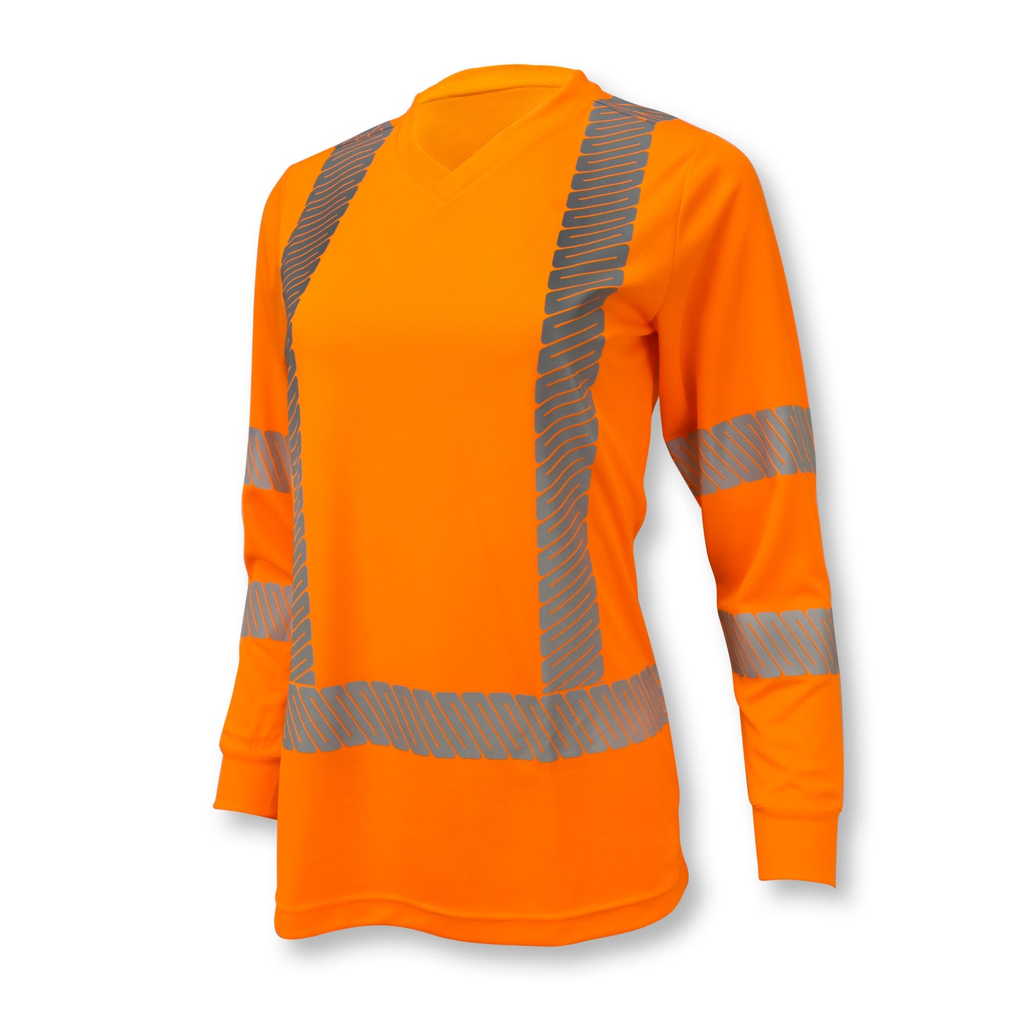 ST21 Class 3 High Visibility Women's Long Sleeve T-Shirt with Max-Dri™ - Orange - Size XL