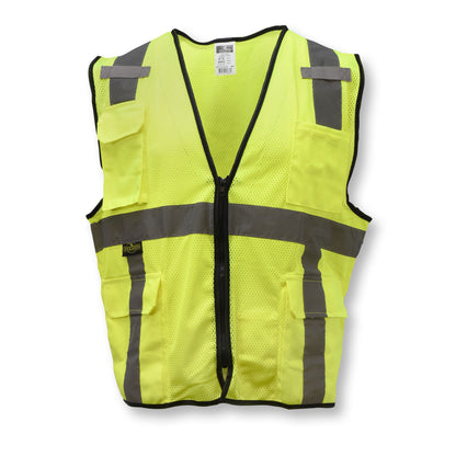 SV7E Economy Type R Class 2 Mesh Surveyor Safety Vest - Green - Size 2X-3X