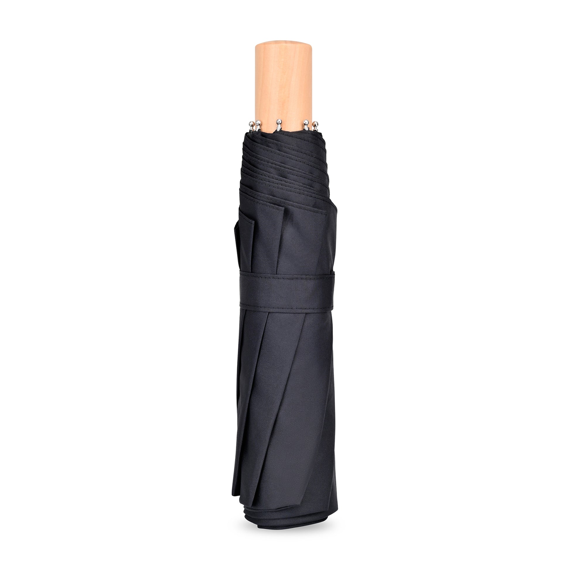 Black Elements 43" Recycled Manual Folding Umbrella