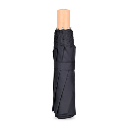 Black Elements 43" Recycled Manual Folding Umbrella