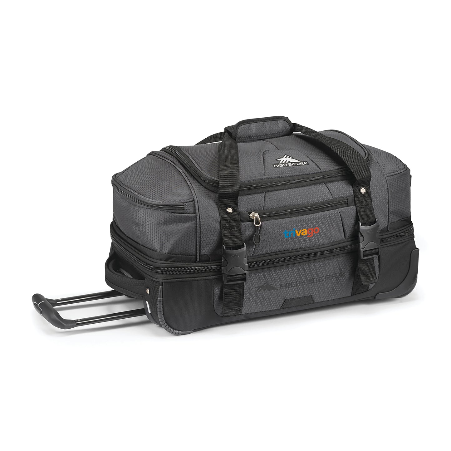 Mercury/Black High Sierra® Fairlead 22" Drop Bottom Wheeled Duffel