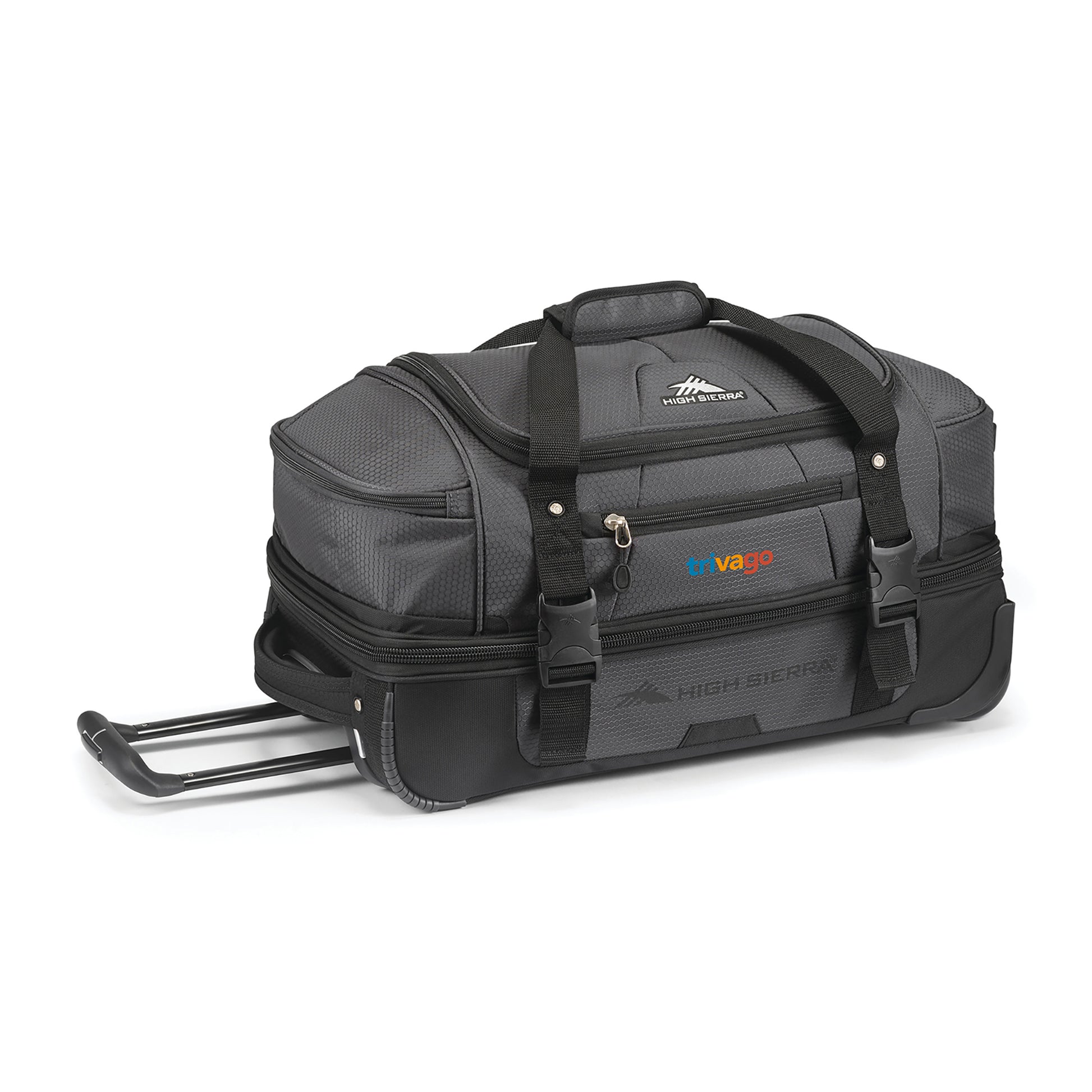 Mercury/Black High Sierra® Fairlead 22" Drop Bottom Wheeled Duffel