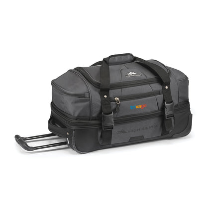 Mercury/Black High Sierra® Fairlead 22" Drop Bottom Wheeled Duffel
