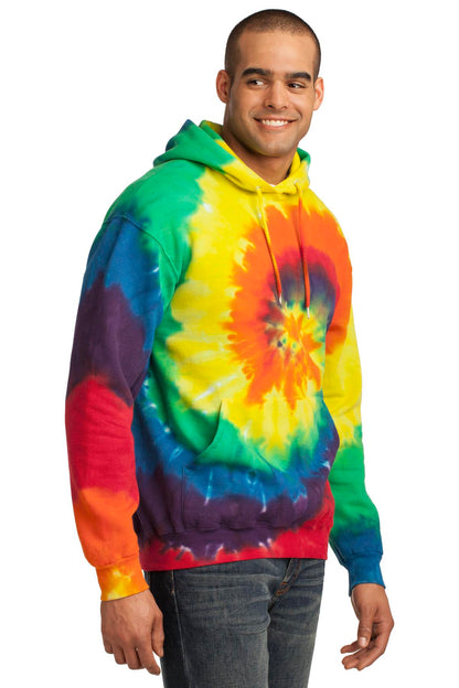 Rainbow Port & Company Tie-Dye Pullover Hooded Sweatshirt. PC146