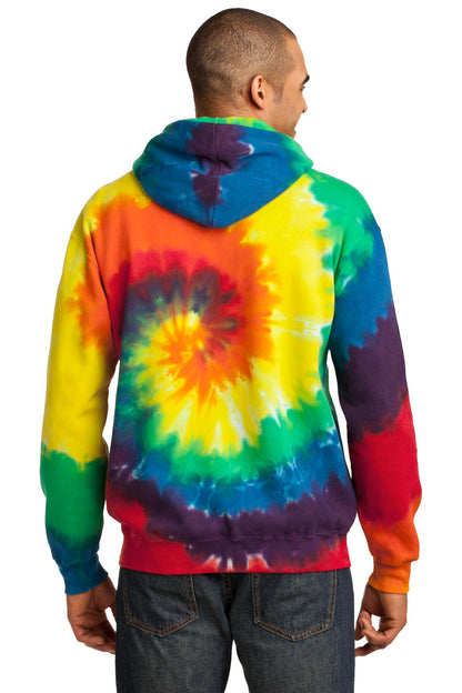 Rainbow Port & Company Tie-Dye Pullover Hooded Sweatshirt. PC146