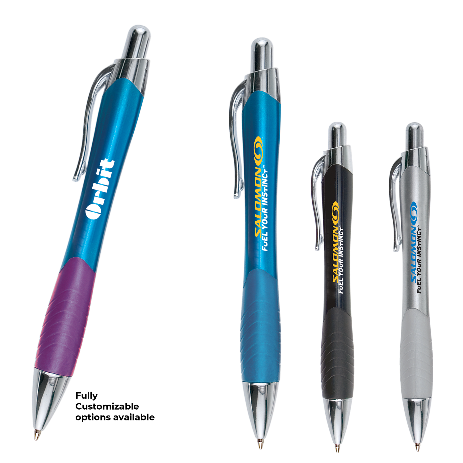 Metallic Black Raptor Matte Metallic Gripper Pen