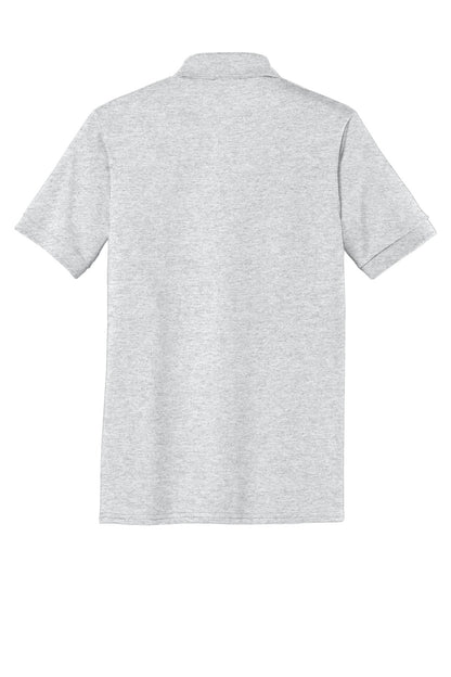 Rear View of Ash Port & Company Tall Core Blend Jersey Knit Polo. KP55T