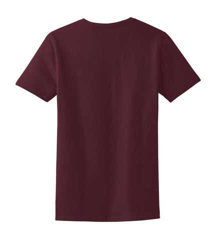 Rear View of Ath Maroon Port & Company Women's Essential Tee. LPC61