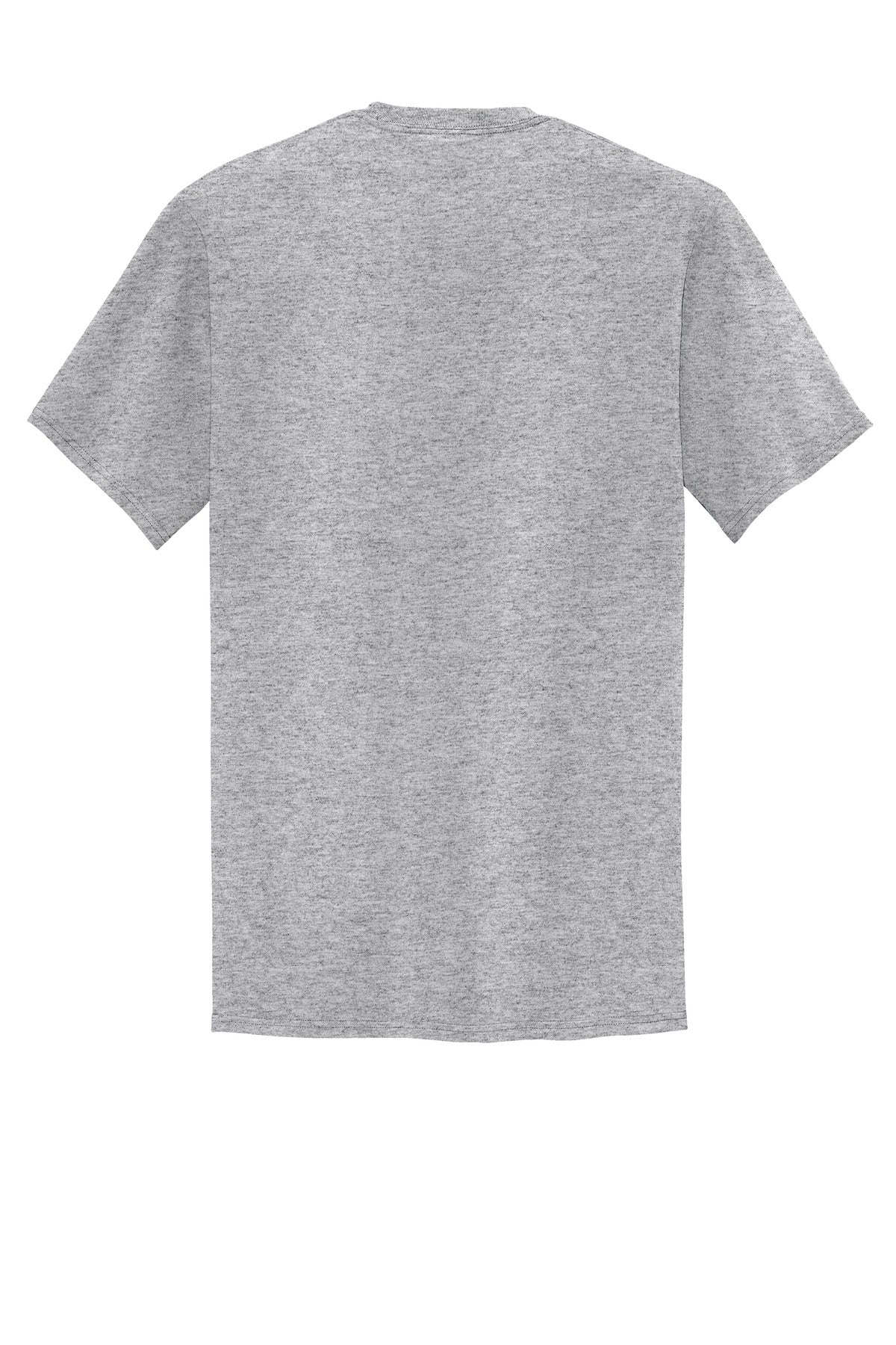 Rear View of Athletic Hthr Port & Company Tall Core Blend Pocket Tee. PC55PT